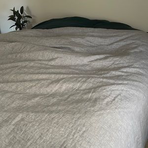 BLACK FRIDAY OFFERS Rough Linen King Grey Duvet Cover